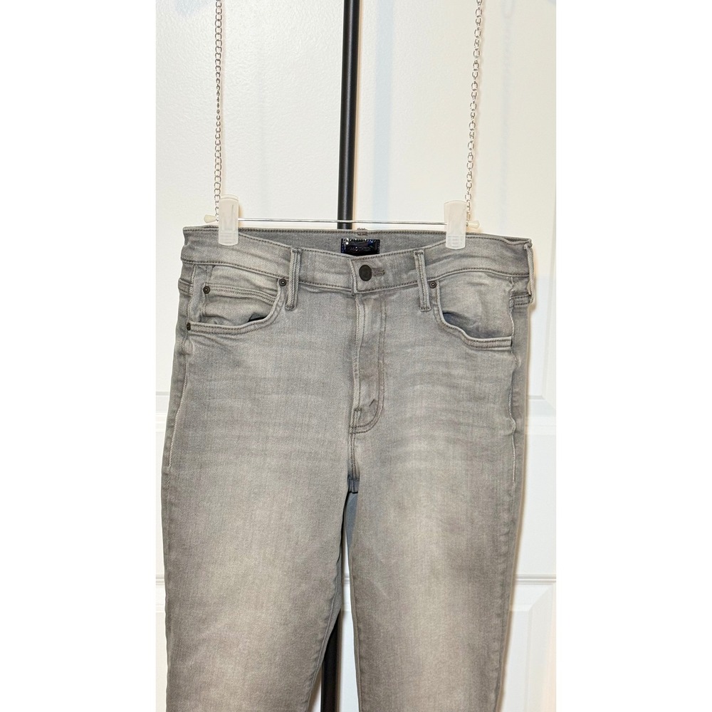 Mother The Rascal Hover Straight Leg Jeans Grey High Rise Slim Stretch Denim 29 - Picture 6 of 12